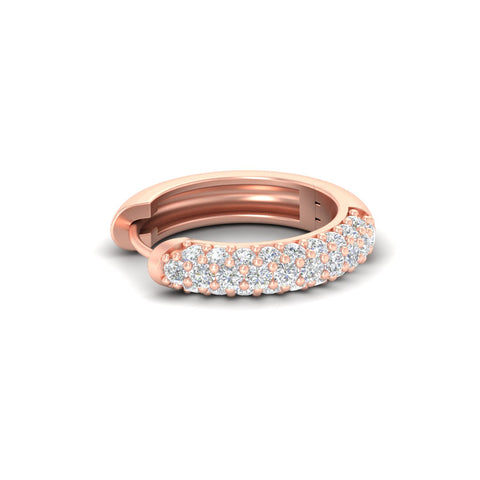 Men’s Pave Diamond Huggie Hoop Earring