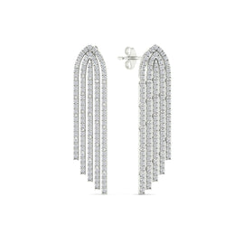 Pavé Diamond Waterfall Drop Earrings