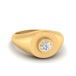 Load image into Gallery viewer, Round Diamond Signet Ring
