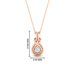 Load image into Gallery viewer, round-diamond-solitaire-infinity-knot-pendant-in-rose-gold
