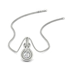 Load image into Gallery viewer, round-diamond-solitaire-infinity-knot-pendant-in-white-gold
