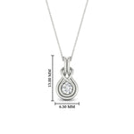 Load image into Gallery viewer, round-diamond-solitaire-infinity-knot-pendant-in-white-gold
