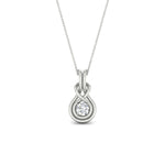 Load image into Gallery viewer, round-diamond-solitaire-infinity-knot-pendant-in-white-gold
