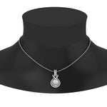 Load image into Gallery viewer, round-diamond-solitaire-infinity-knot-pendant-in-white-gold
