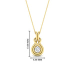 Load image into Gallery viewer, round-diamond-solitaire-infinity-knot-pendant-in-yellow-gold
