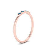 Load image into Gallery viewer, round-diamond-stacking-wedding-band-with-blue-topaz-in-rose-gold-FD122844B2GICBLTOANGLE3-NL-RG.jpg
