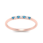 Load image into Gallery viewer, round-diamond-stacking-wedding-band-with-blue-topaz-in-rose-gold-FD122844B2GICBLTOANGLE3-NL-RG.jpg
