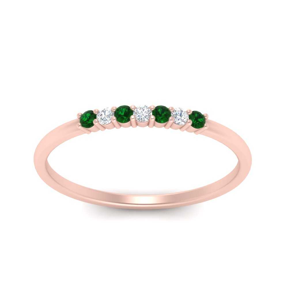 round-diamond-stacking-wedding-band-with-emerald-in-rose-gold-FD122844B2GEMGRANGLE3-NL-RG.jpg