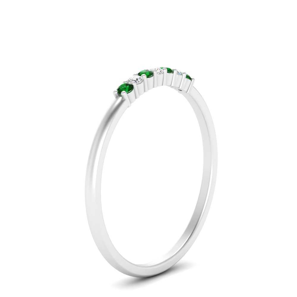 round-diamond-stacking-wedding-band-with-emerald-in-white-gold-FD122844B2GEMGRANGLE3-NL-WG.jpg