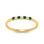Load image into Gallery viewer, round-diamond-stacking-wedding-band-with-emerald-in-yellow-gold-FD122844B2GEMGRANGLE3-NL-YG.jpg
