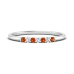 Load image into Gallery viewer, round-diamond-stacking-wedding-band-with-orange-sapphire-in-white-gold-FD122844B2GSAORANGLE3-NL-WG.jpg
