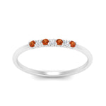 Load image into Gallery viewer, round-diamond-stacking-wedding-band-with-orange-sapphire-in-white-gold-FD122844B2GSAORANGLE3-NL-WG.jpg
