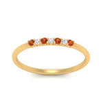 Load image into Gallery viewer, round-diamond-stacking-wedding-band-with-orange-sapphire-in-yellow-gold-FD122844B2GSAORANGLE3-NL-YG.jpg
