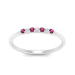 Load image into Gallery viewer, round-diamond-stacking-wedding-band-with-pink-sapphire-in-white-gold-FD122844B2GSADRPIANGLE3-NL-WG.jpg
