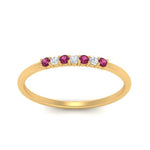 Load image into Gallery viewer, round-diamond-stacking-wedding-band-with-pink-sapphire-in-yellow-gold-FD122844B2GSADRPIANGLE3-NL-YG.jpg
