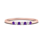 Load image into Gallery viewer, round-diamond-stacking-wedding-band-with-purple-topaz-in-rose-gold-FD122844B2GVITOANGLE3-NL-RG.jpg
