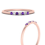 Load image into Gallery viewer, round-diamond-stacking-wedding-band-with-purple-topaz-in-rose-gold-FD122844B2GVITOANGLE3-NL-RG.jpg
