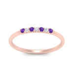 Load image into Gallery viewer, round-diamond-stacking-wedding-band-with-purple-topaz-in-rose-gold-FD122844B2GVITOANGLE3-NL-RG.jpg
