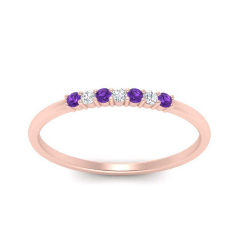 round-diamond-stacking-wedding-band-with-purple-topaz-in-rose-gold-FD122844B2GVITOANGLE3-NL-RG.jpg