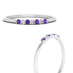 Load image into Gallery viewer, round-diamond-stacking-wedding-band-with-purple-topaz-in-white-gold-FD122844B2GVITOANGLE3-NL-WG.jpg
