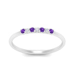 Load image into Gallery viewer, round-diamond-stacking-wedding-band-with-purple-topaz-in-white-gold-FD122844B2GVITOANGLE3-NL-WG.jpg
