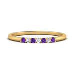 Load image into Gallery viewer, round-diamond-stacking-wedding-band-with-purple-topaz-in-yellow-gold-FD122844B2GVITOANGLE3-NL-YG.jpg
