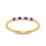 Load image into Gallery viewer, round-diamond-stacking-wedding-band-with-purple-topaz-in-yellow-gold-FD122844B2GVITOANGLE3-NL-YG.jpg
