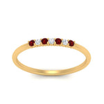 Load image into Gallery viewer, round-diamond-stacking-wedding-band-with-ruby-in-yellow-gold-FD122844B2GRUDRANGLE3-NL-YG.jpg
