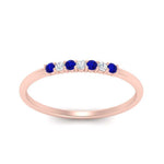 Load image into Gallery viewer, round-diamond-stacking-wedding-band-with-sapphire-in-rose-gold-FD122844B2GSABLANGLE3-NL-RG.jpg
