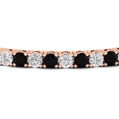 round-diamond-tennis-bracelet-with-black-diamond-7-carat-in-rose-gold-fdbrc8635rogblackangle2-7.00 ct-nl-rg