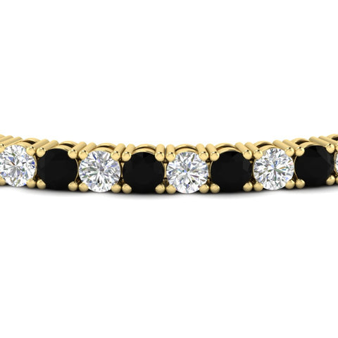 round-diamond-tennis-bracelet-with-black-diamond-7-carat-in-yellow-gold-fdbrc8635rogblackangle2-7.00 ct-nl-yg