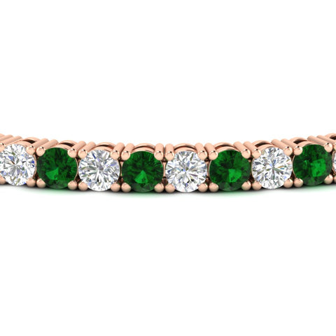 round-diamond-tennis-bracelet-with-emerald-7-carat-in-rose-gold-fdbrc8635rogemgrangle2-7.00 ct-nl-rg