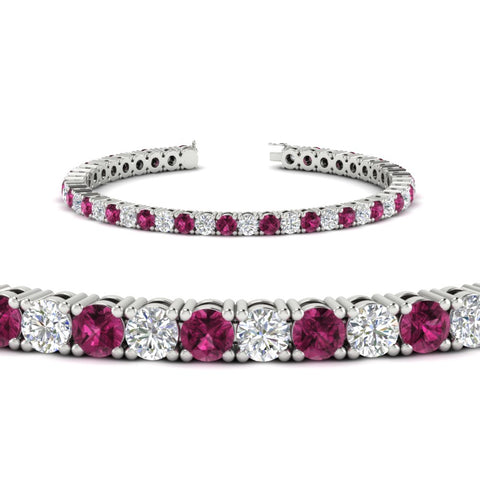 round-diamond-tennis-bracelet-with-pink-sapphire-7-carat-in-white-gold-fdbrc8635rogsadrpiangle2-7.00 ct-nl-wg
