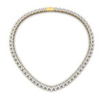 Load image into Gallery viewer, round-diamond-triangle-graduated-chocker-necklace-in-FDNK11335-(0.10CT)-NL-YG