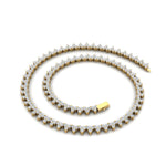 Load image into Gallery viewer, round-diamond-triangle-graduated-chocker-necklace-in-FDNK11335-(0.10CT)-NL-YG