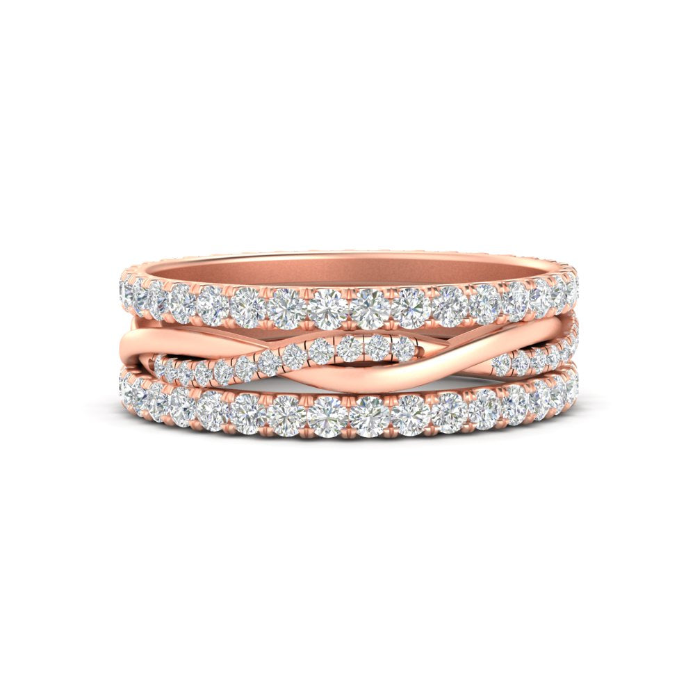 Triple Eternity Stack Ring