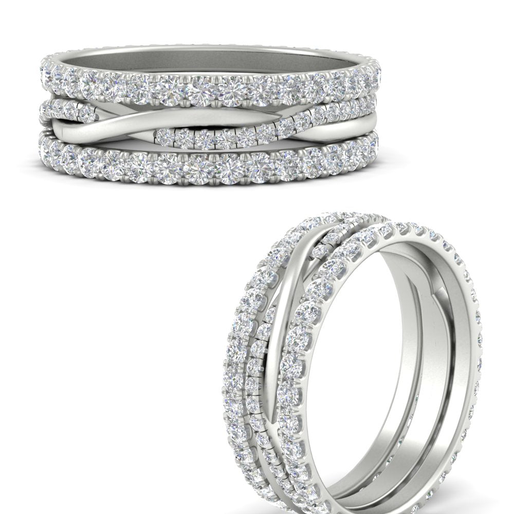Triple Eternity Stack Ring