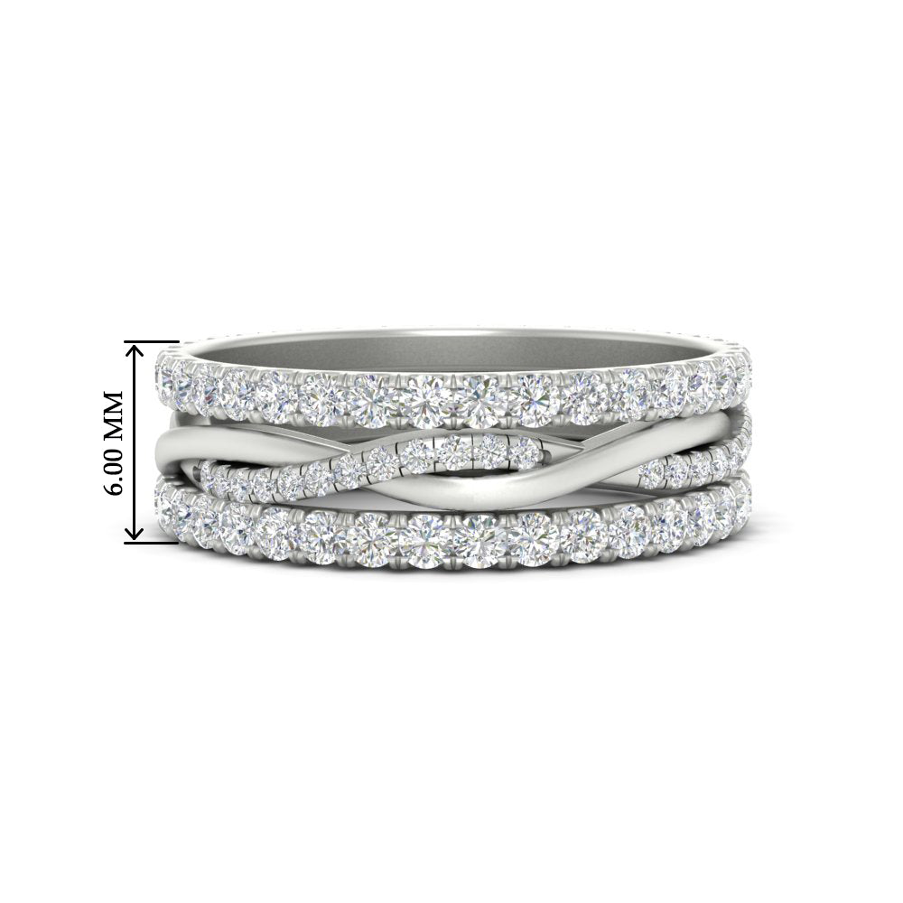 Triple Eternity Stack Ring