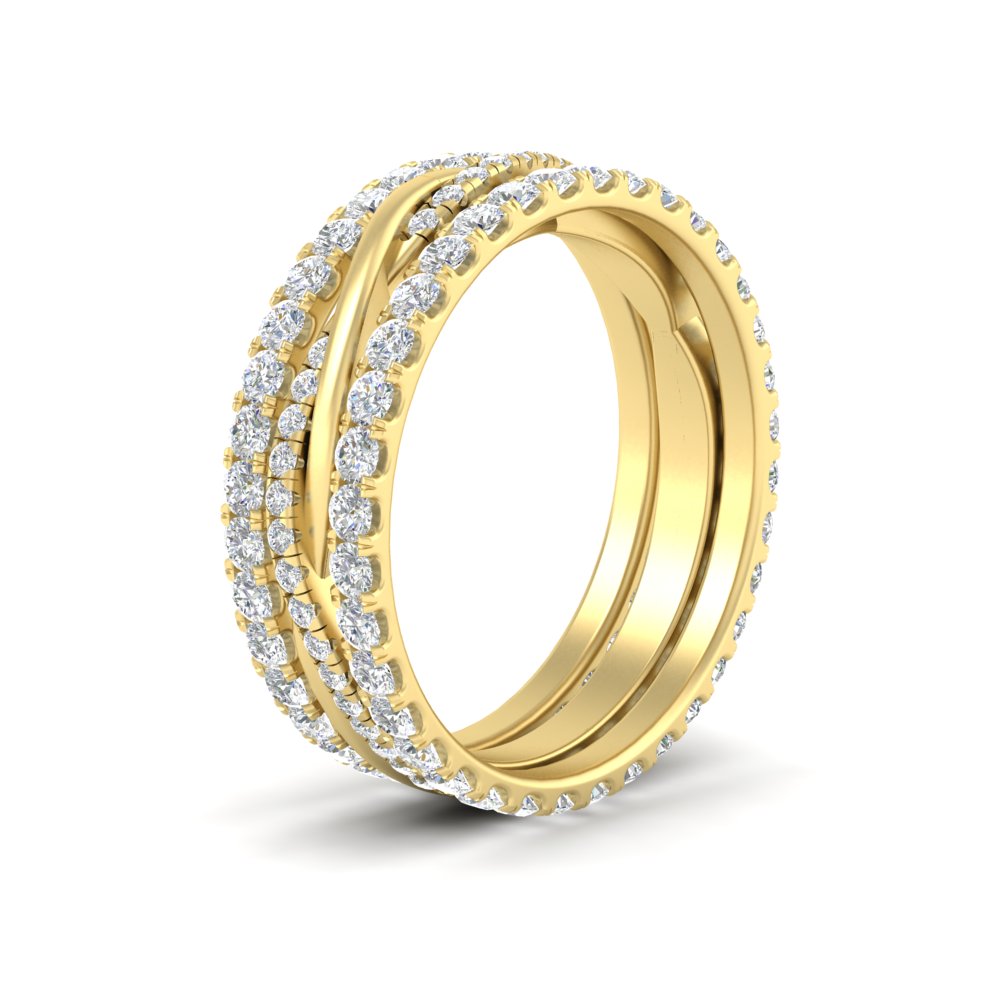 Triple Eternity Stack Ring