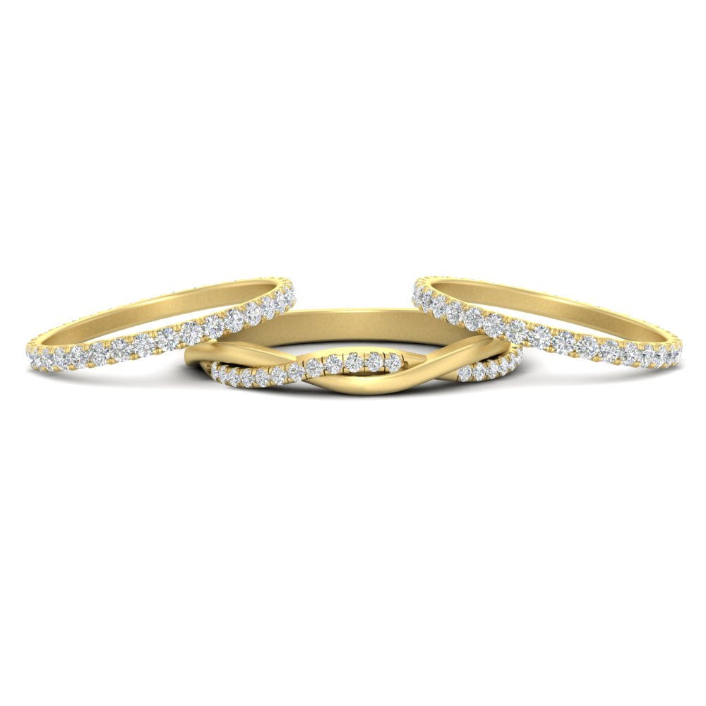 Triple Eternity Stack Ring