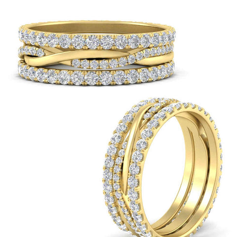 Triple Eternity Stack Ring