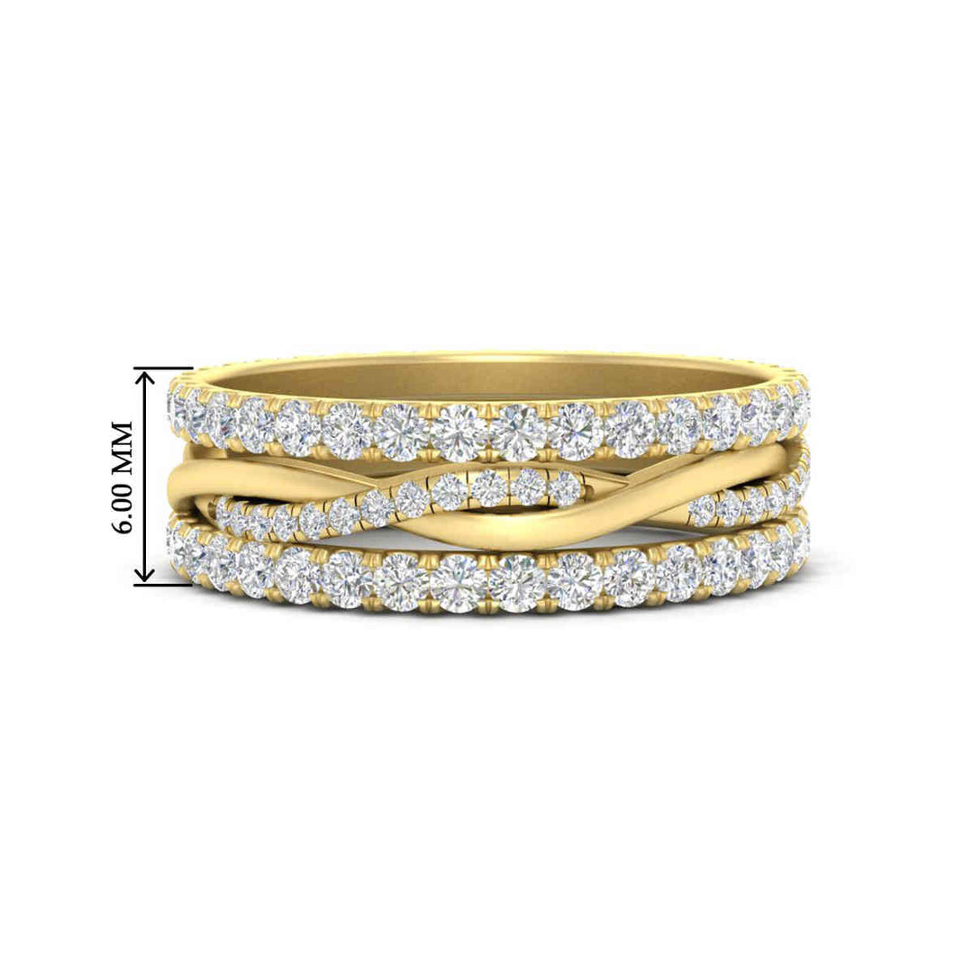 Triple Eternity Stack Ring