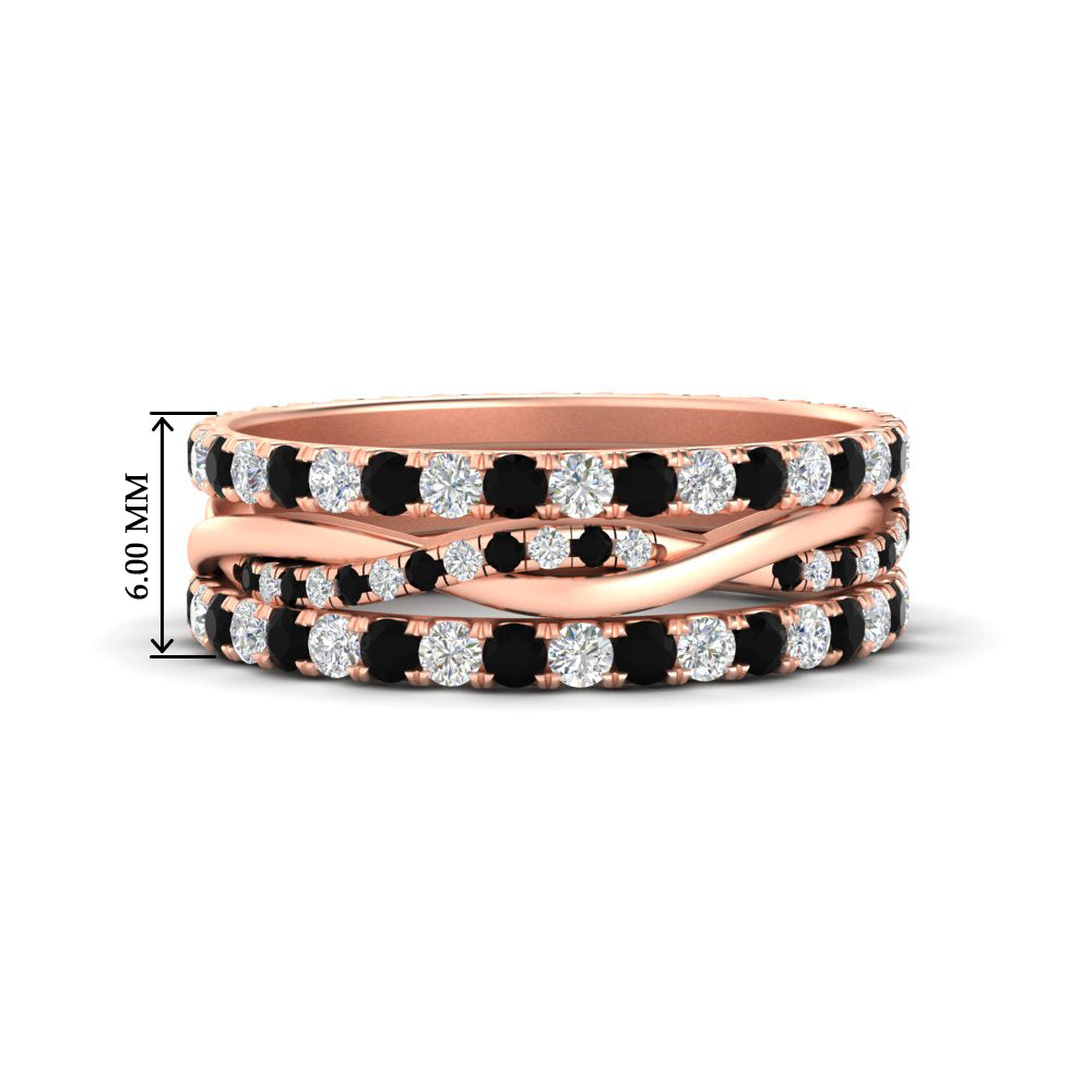 Triple Eternity Stack Ring