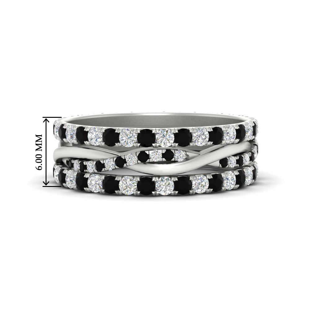 Triple Eternity Stack Ring