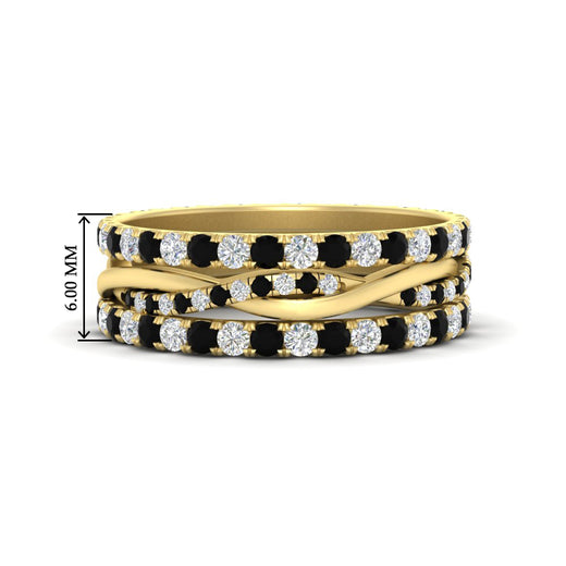 Triple Eternity Stack Ring