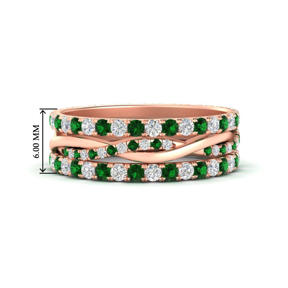 Triple Eternity Stack Ring