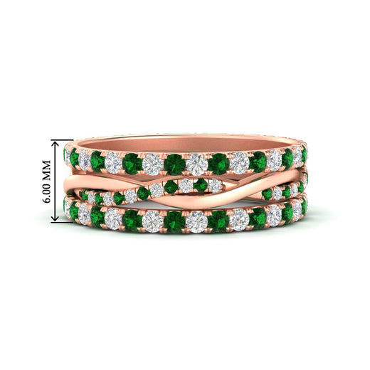 Triple Eternity Stack Ring