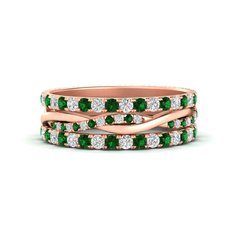 Triple Eternity Stack Ring