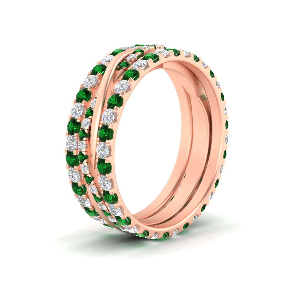 Triple Eternity Stack Ring