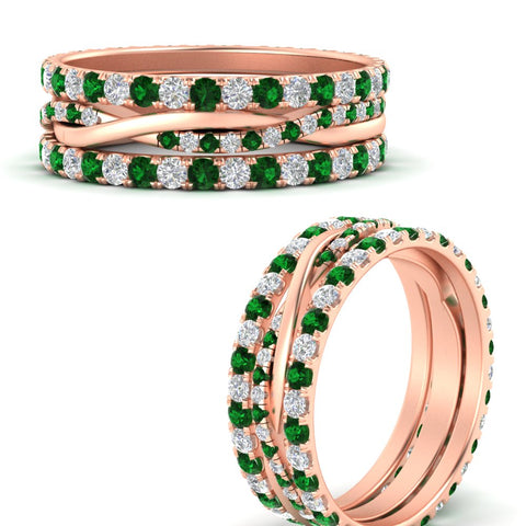 Triple Eternity Stack Ring
